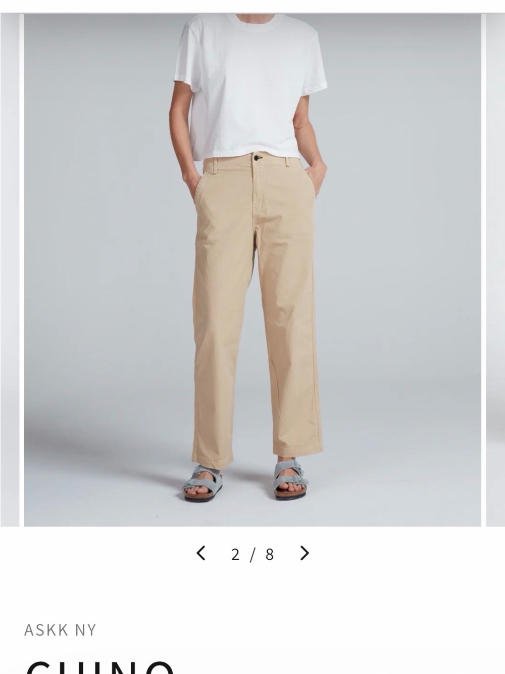 ASKK NY Womens Khaki Chinos in Beige/Tan